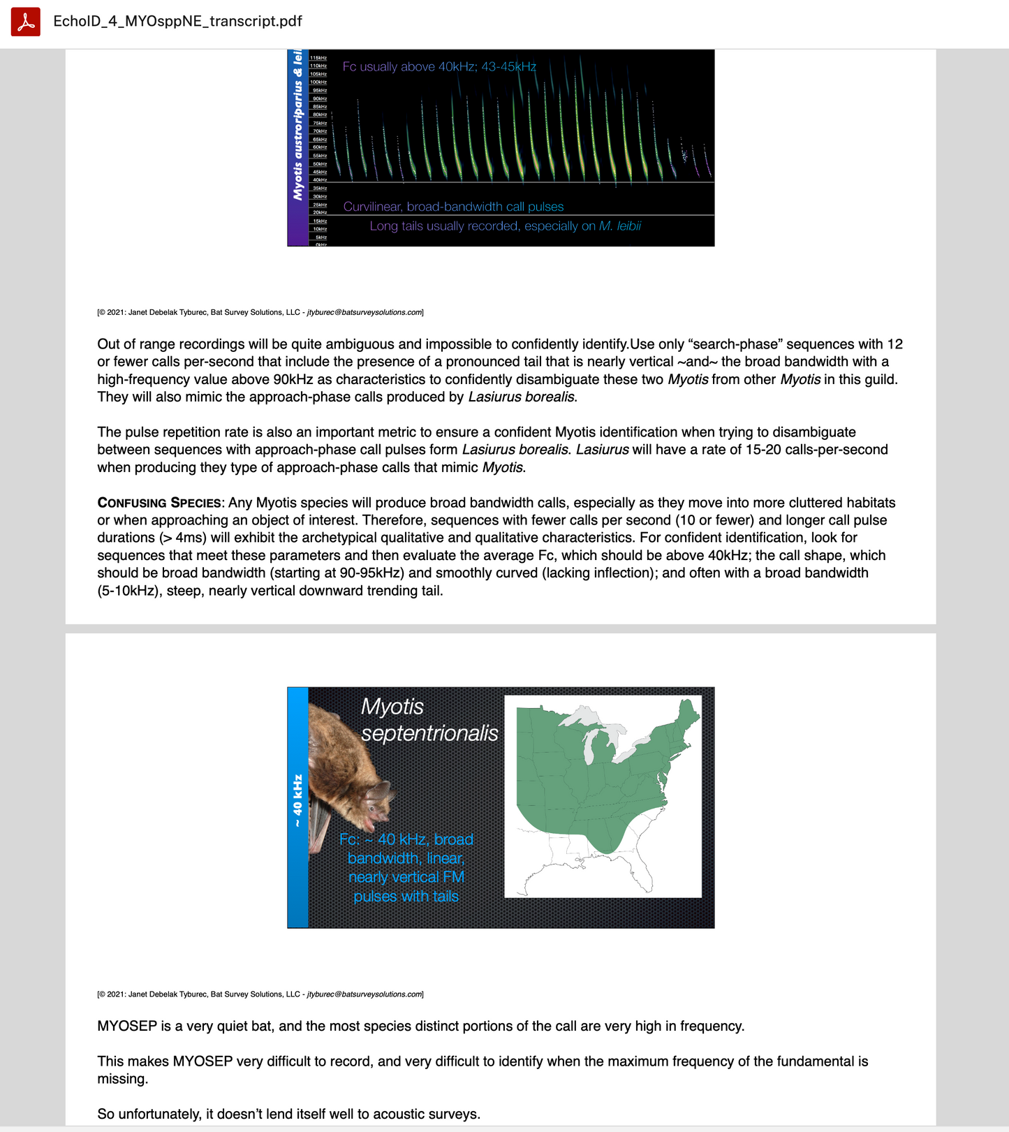 Online Class: Acoustic ID - Bats of the Northeastern U.S. & Eastern Canada
